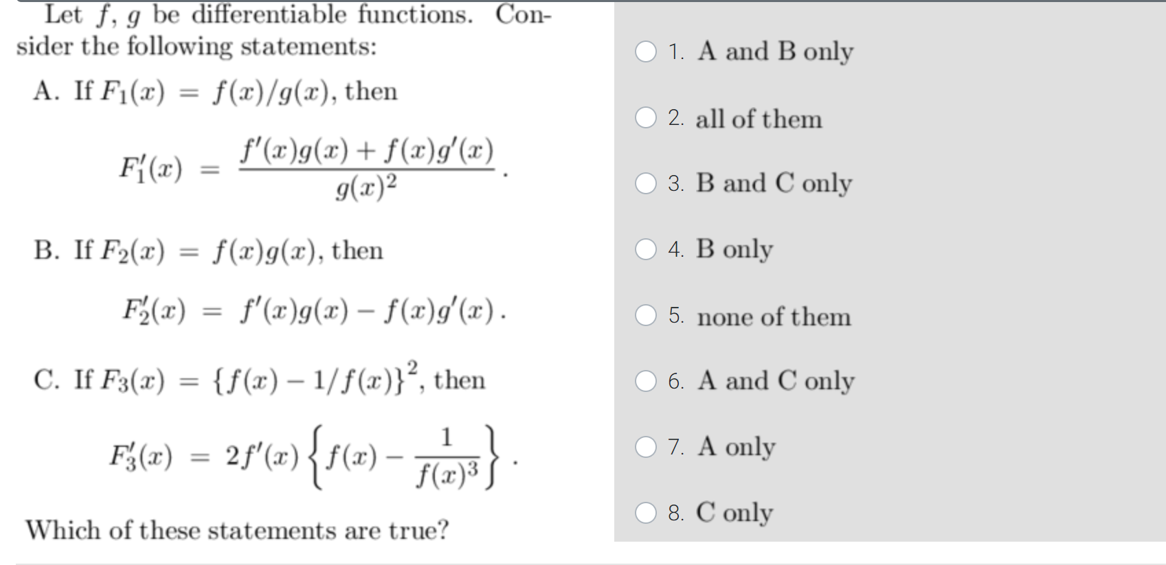 Solved Let F G Be Differentiable Functions Con Sider The