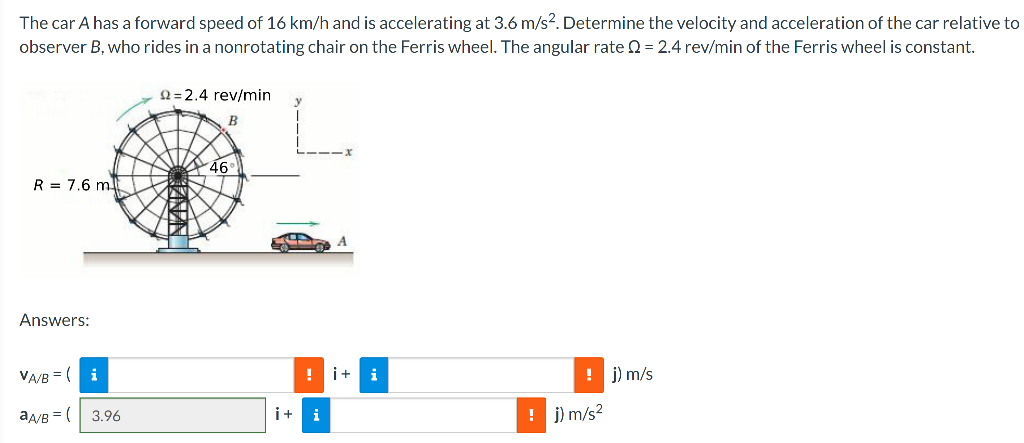 Solved The Car A Has A Forward Speed Of 16 Km/h And Is | Chegg.com