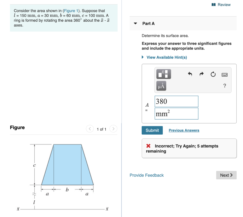 Solved Review Consider The Area Shown In (Figure 1). Suppose | Chegg.com