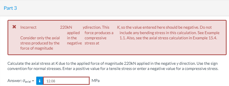 Solved Part 1 X Incorrect Review Examples 8.1 and 8.2 in the | Chegg.com