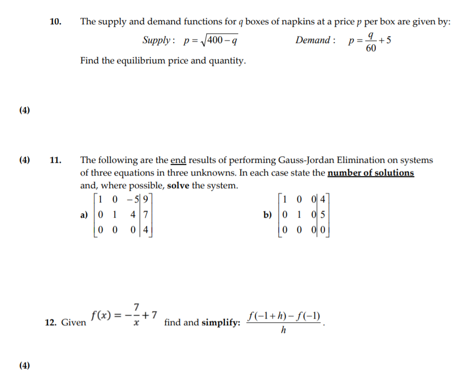 Solved 10. The supply and demand functions for q boxes of | Chegg.com