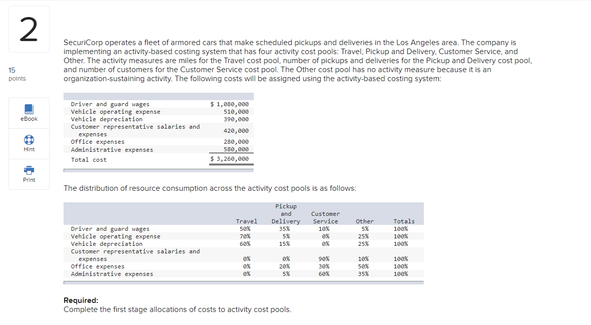 Solved SecuriCorp operates a fleet of armored cars that make
