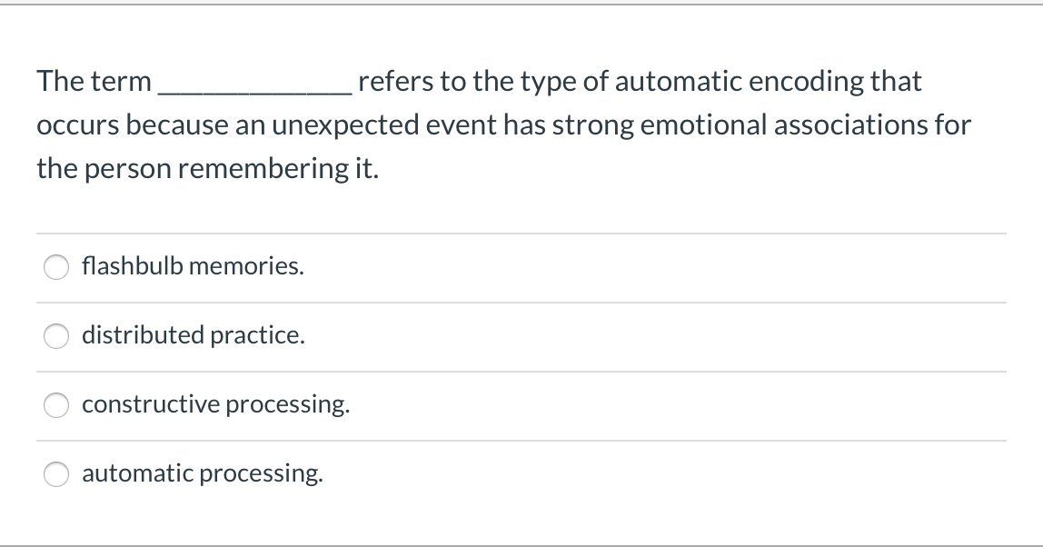 Solved The Term Refers To The Type Of Automatic Encoding