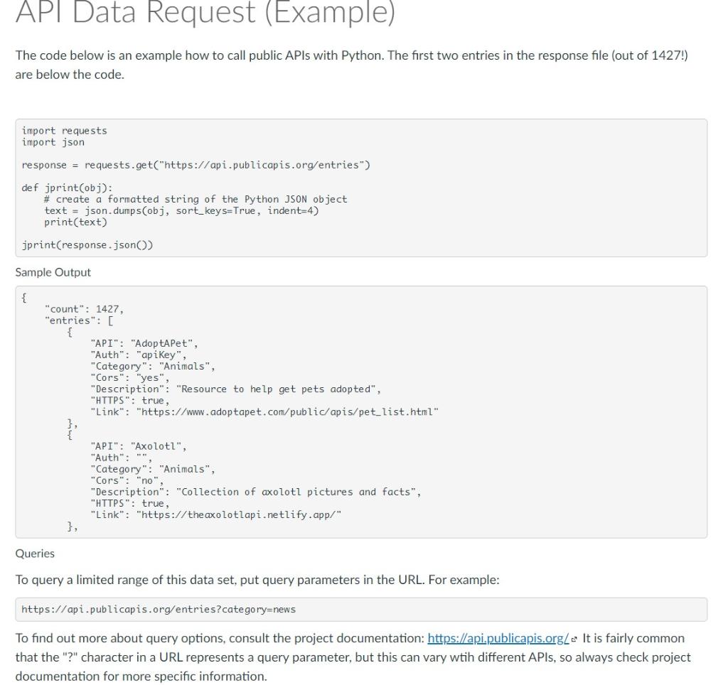 Solved pls help me with Python & APIs, picture1 is | Chegg.com