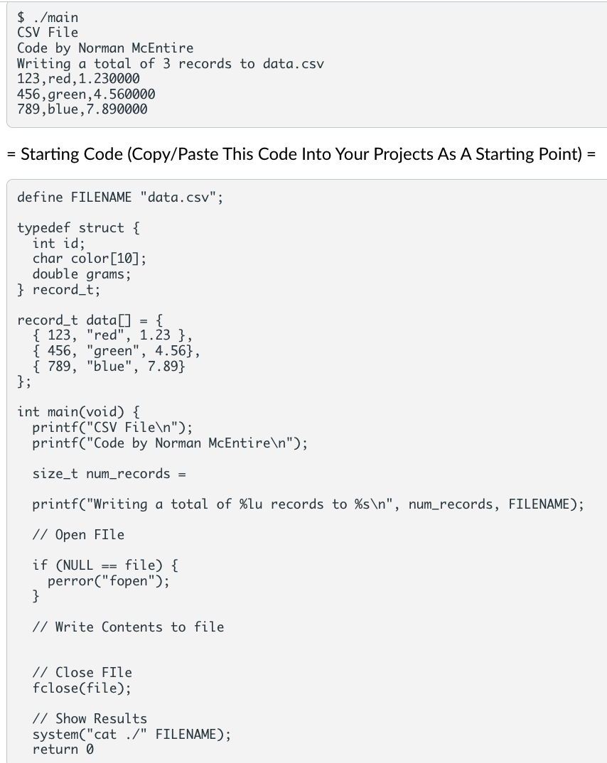 Solved = Starting Code (Copy/Paste This Code Into Your | Chegg.com