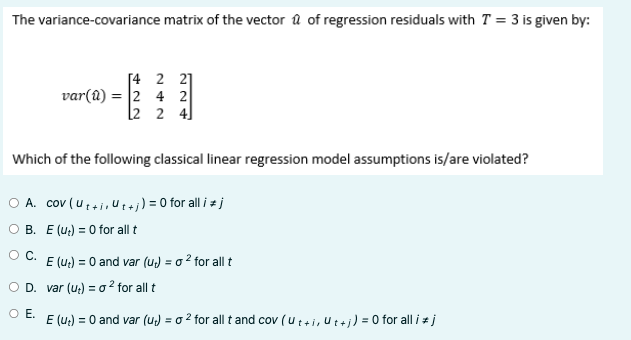 covariance variance