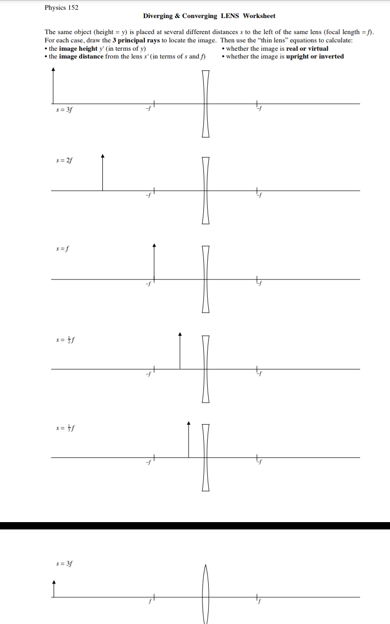 ️Honors Physics Lenses Worksheet Free Download Goodimg.co