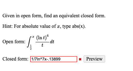 Solved Given in open form find an equivalent closed form. Chegg