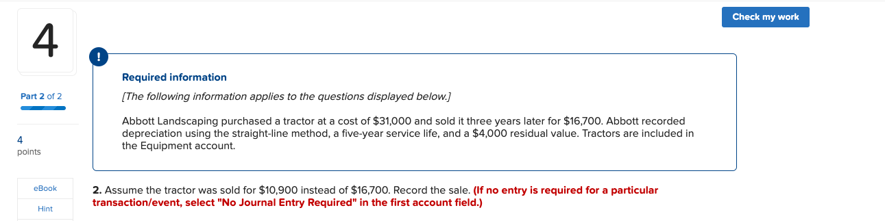 Solved Check my work 1 McCoy's Fish House purchases a tract | Chegg.com