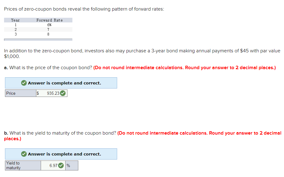 Solved Prices of zerocoupon bonds reveal the following