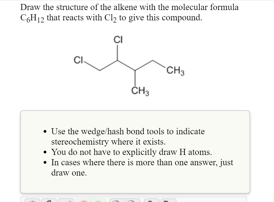 Solved Draw the structure of the alkene with the molecular