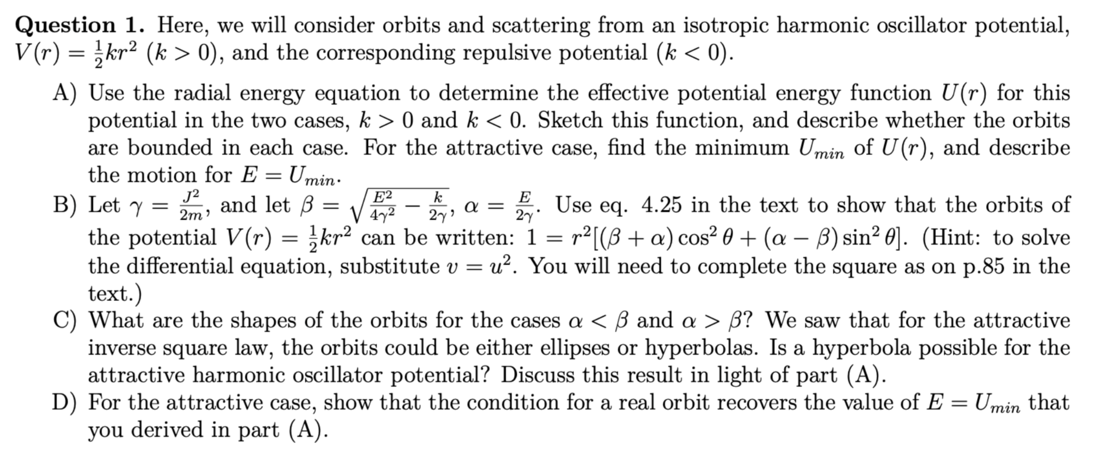 Solved Question 1. Here, we will consider orbits and | Chegg.com