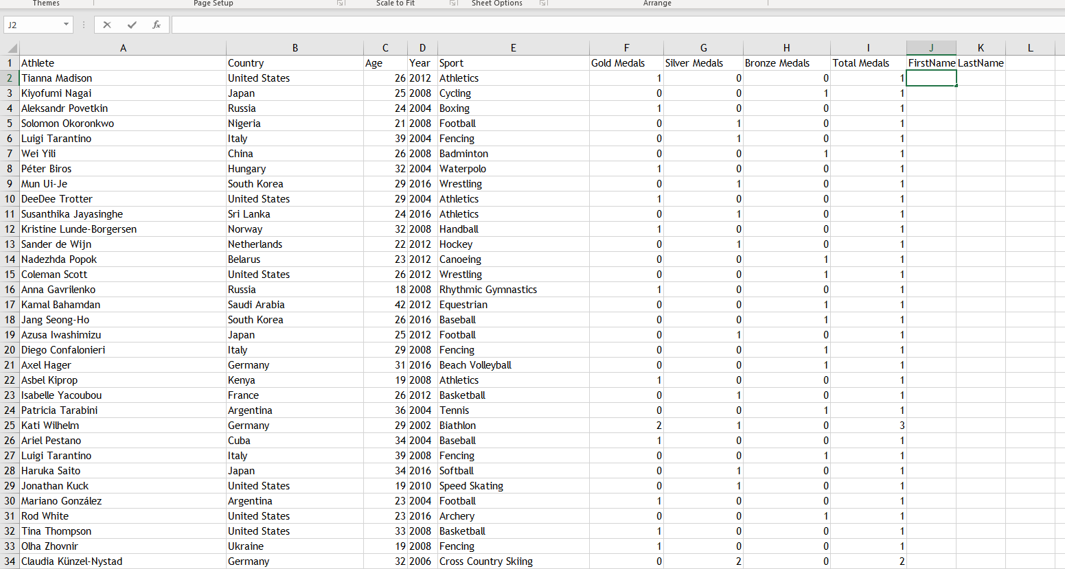 Solved Themes Page Setup Scale to Fit Sheet Options Arrange | Chegg.com