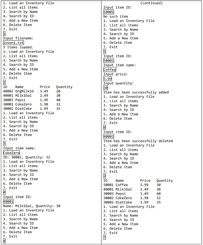 Solved C++ program Your main program will have a menu. The | Chegg.com