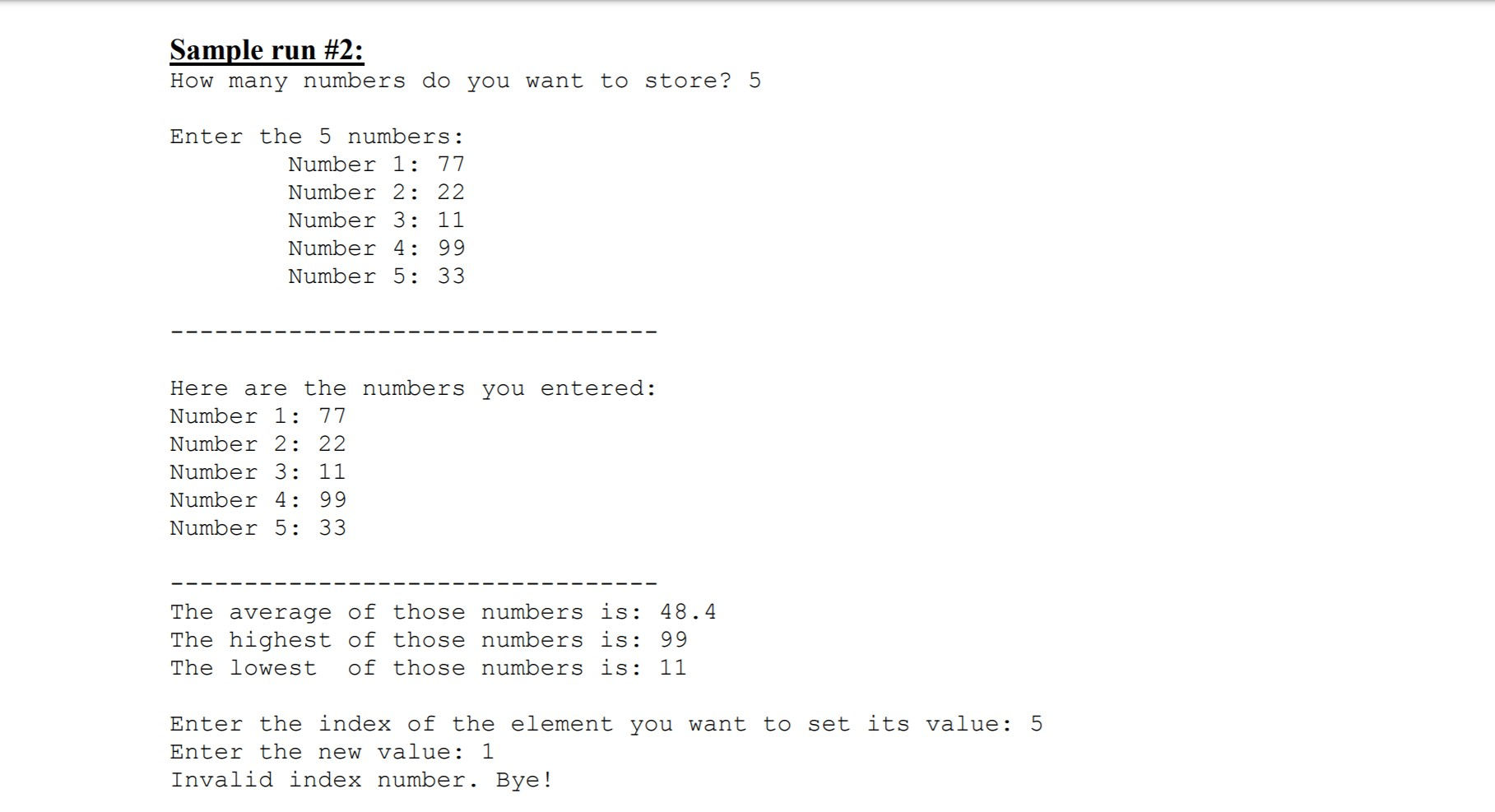 Solved Number Array Class Design a NumberArray class that | Chegg.com