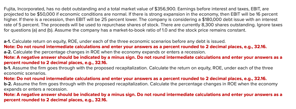 solved-fujita-incorporated-has-no-debt-outstanding-and-a-chegg