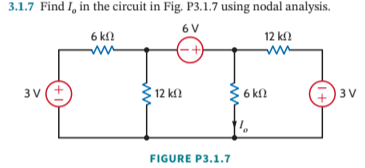 Solved 3.1.3 Use nodal analysis to find V1 in the circuit in | Chegg.com