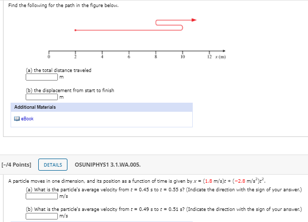 Solved Find the following for the path in the figure below. | Chegg.com