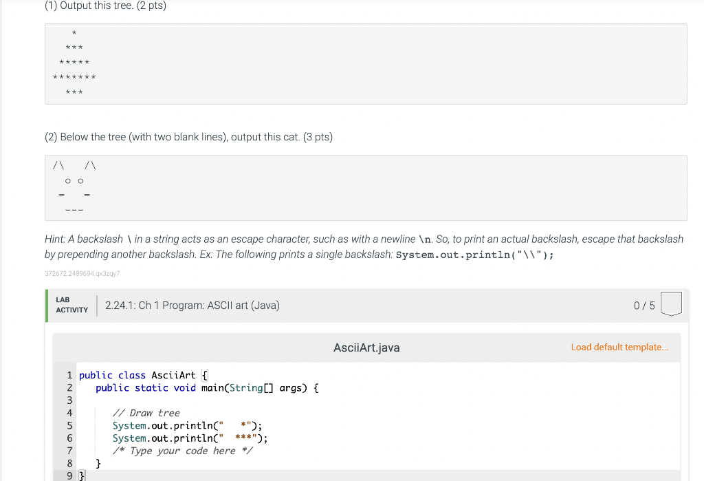 Solved (1) Output this tree. (2 pts) (2) Below the tree | Chegg.com