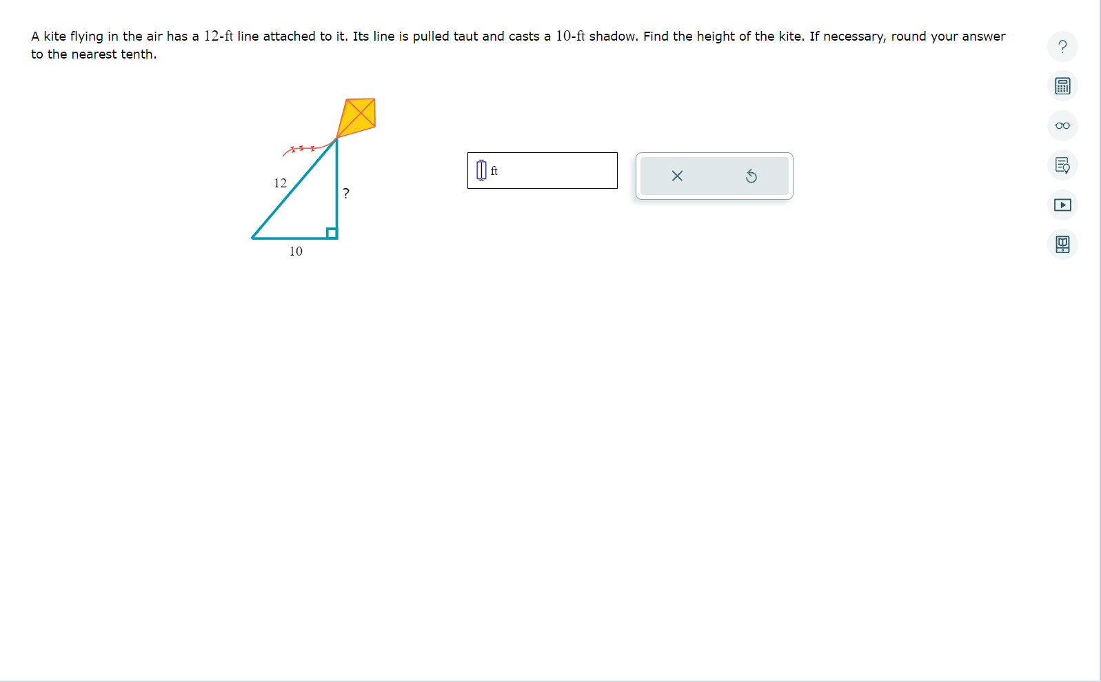 Solved A kite flying in the air has a 12ft line attached to