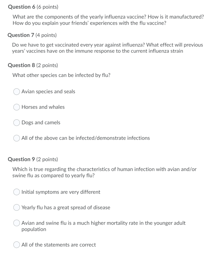 Solved Question 6 (6 points) What are the components of the | Chegg.com