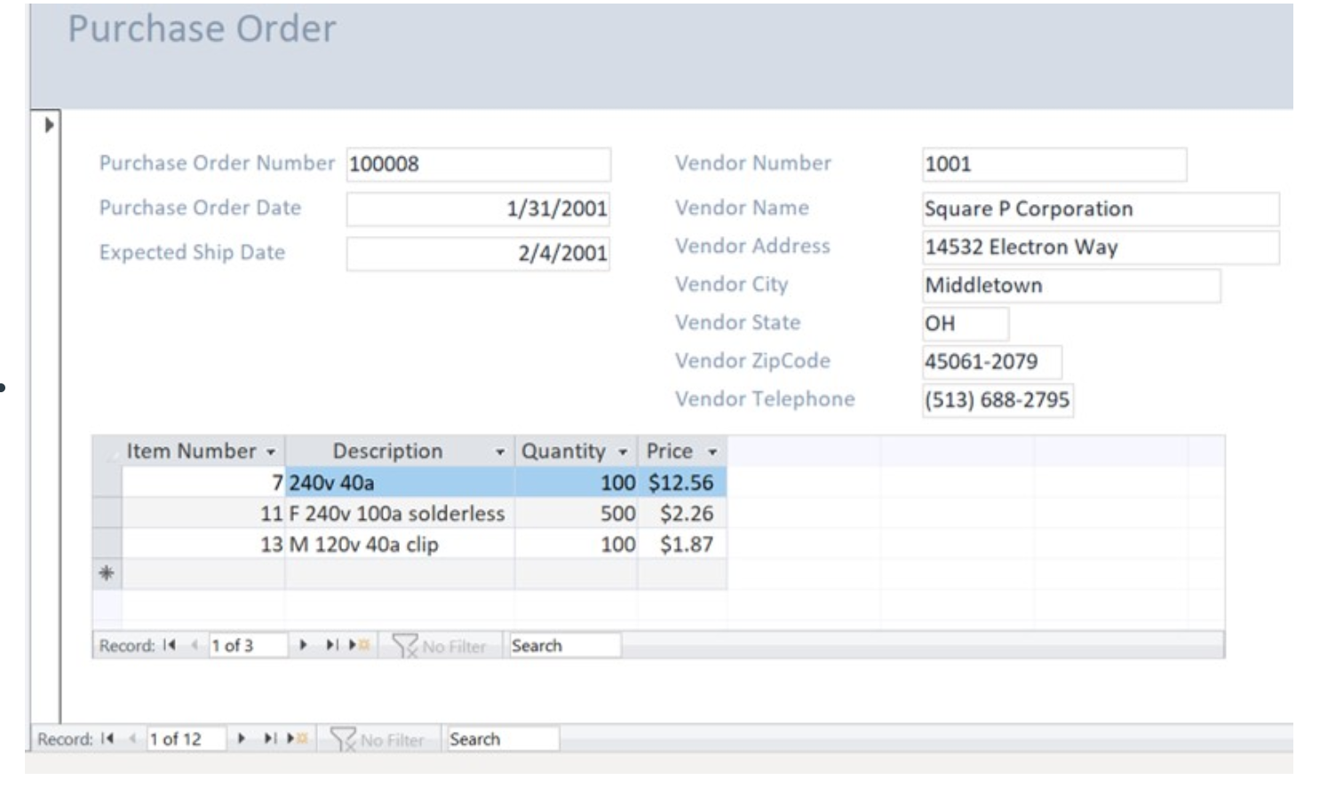 Solved The following is an unnormalized PURCHASE ORDER table | Chegg.com