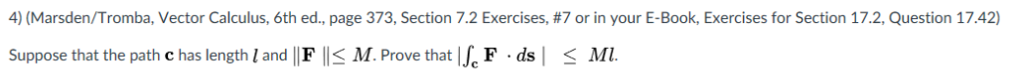 Solved 4) (Marsden/Tromba, Vector Calculus, 6th Ed., Page | Chegg.com