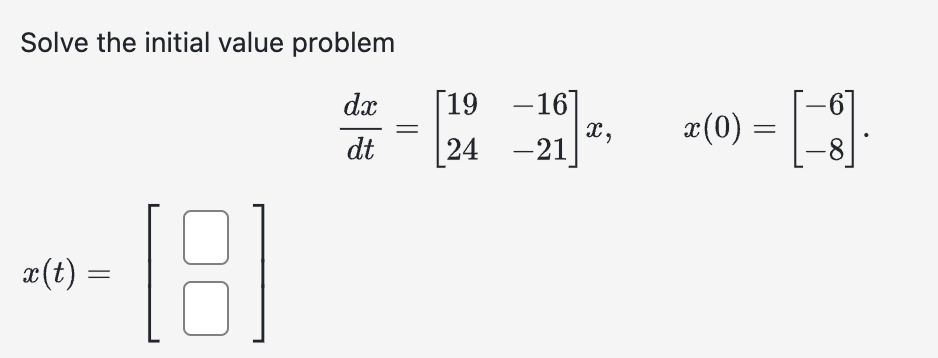 Solved Solve the initial value problem | Chegg.com