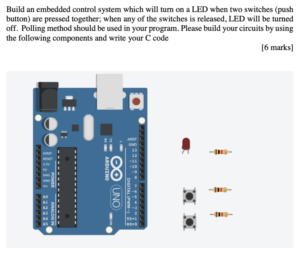 Build an embedded control system which will turn on a | Chegg.com
