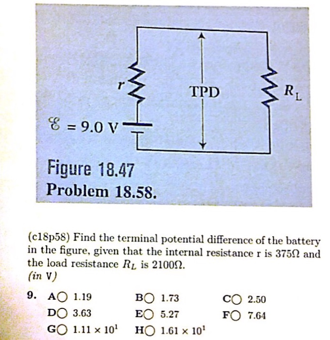 Solved TPD Figure 18.47 Problem 18.58. (cl8p58) Find the | Chegg.com