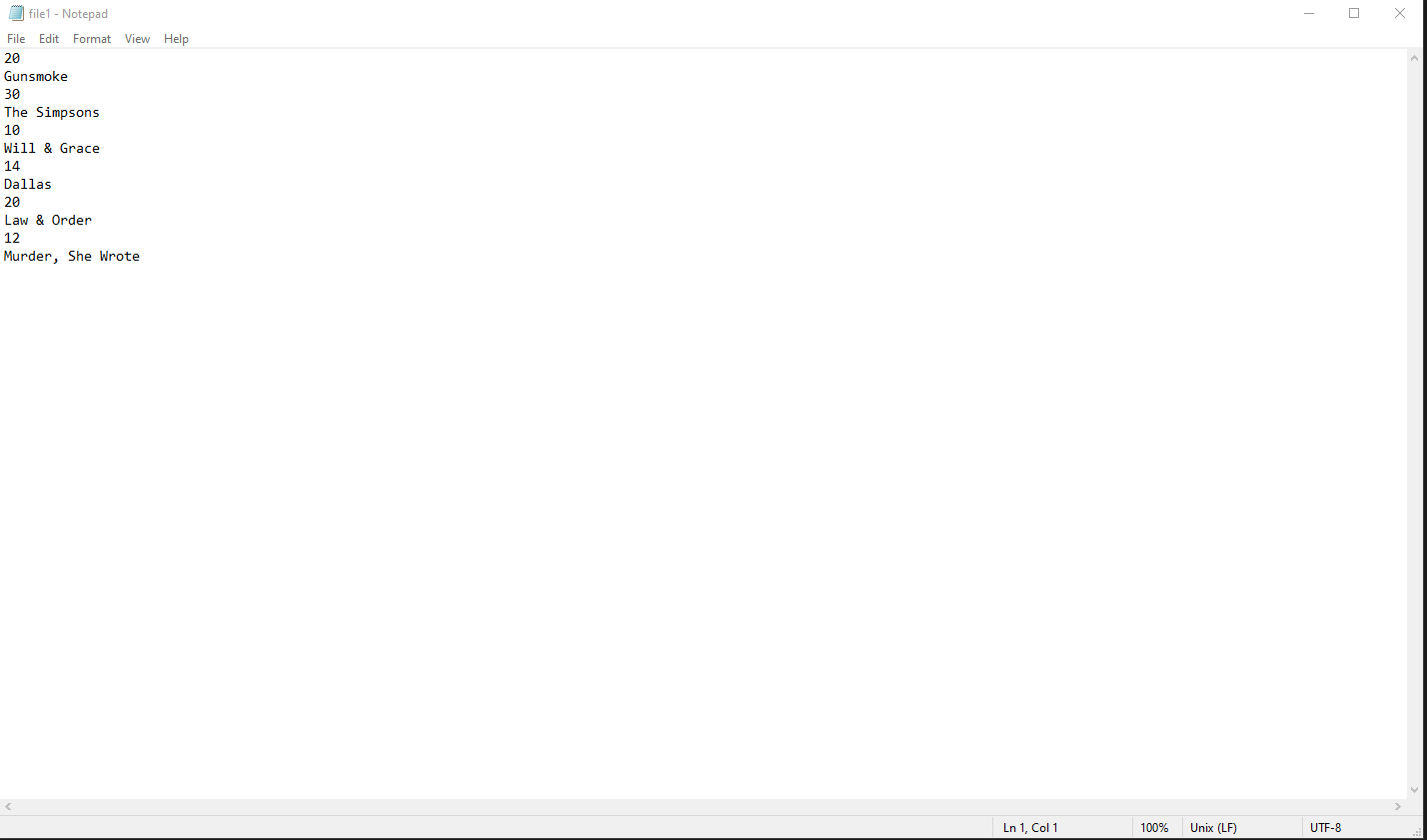 Solved LAB Sorting TV Shows (dictionaries and lists) Hello!
