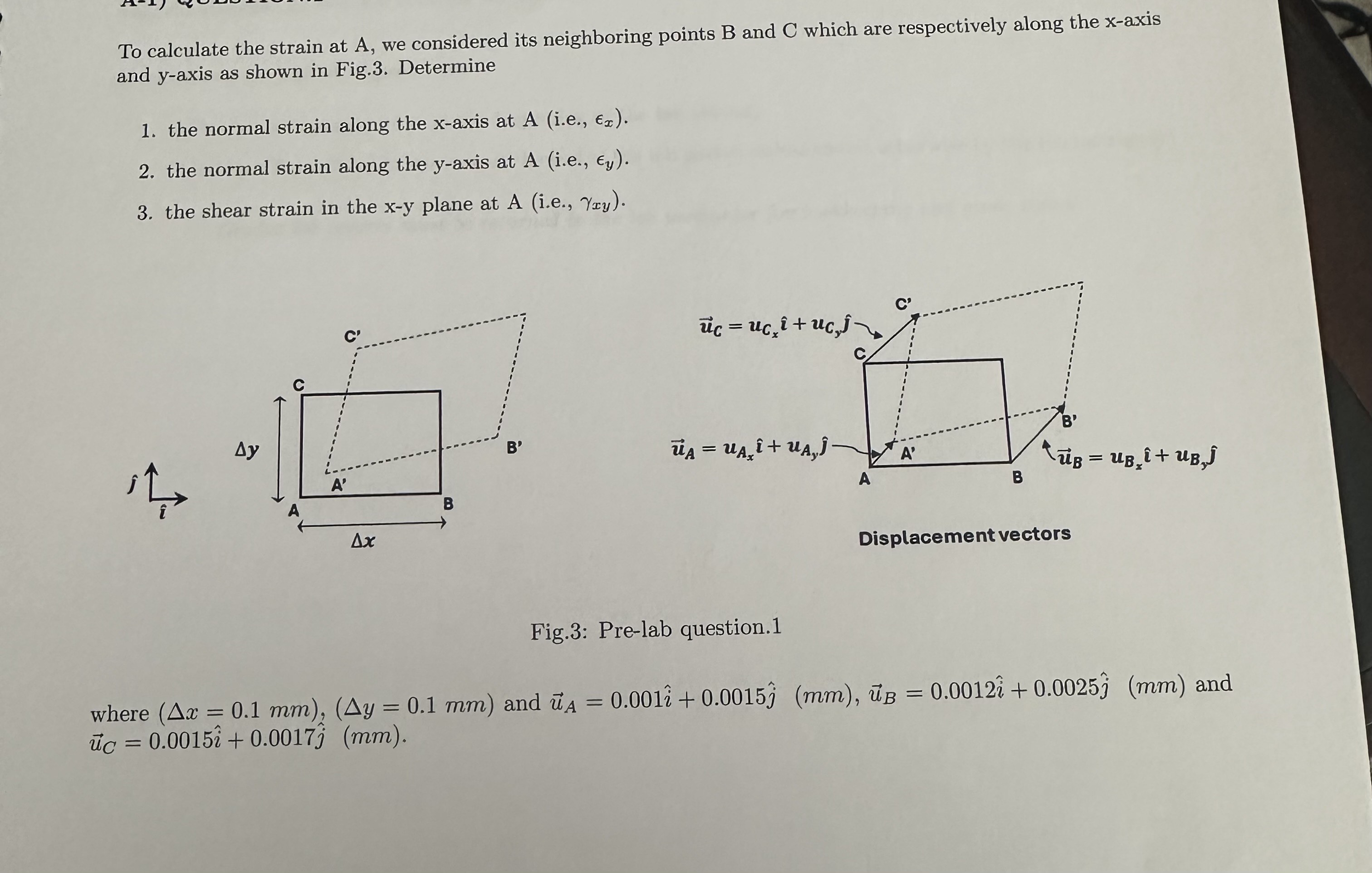 Solved To ﻿calculate the strain at A, we ﻿considered its | Chegg.com