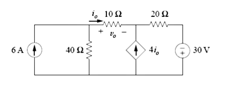 Solved In the circuit below, find the voltage (Vo) of the | Chegg.com