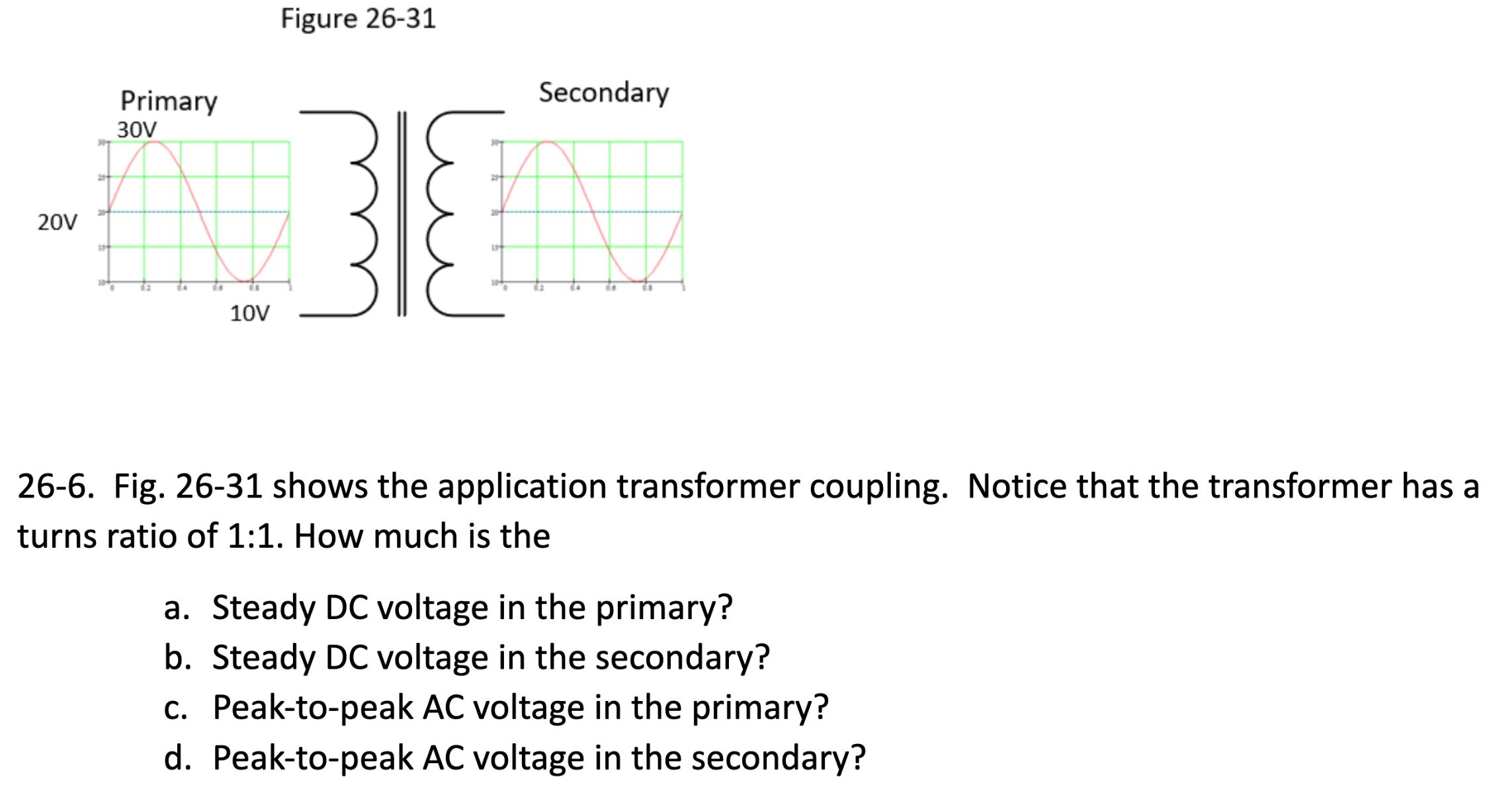 Solved Figure 26-31 26-6. Fig. 26-31 shows the application | Chegg.com