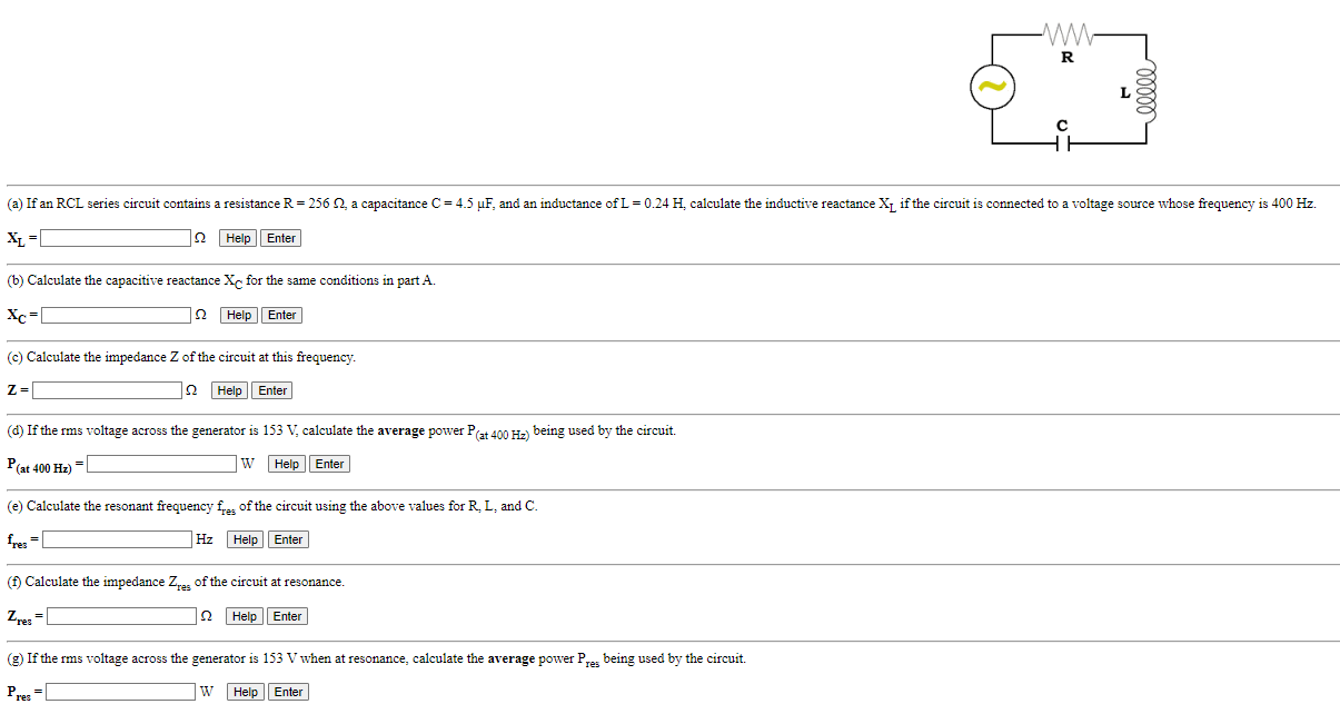 Solved XL= Ω (b) Calculate the capacitive reactance XC for