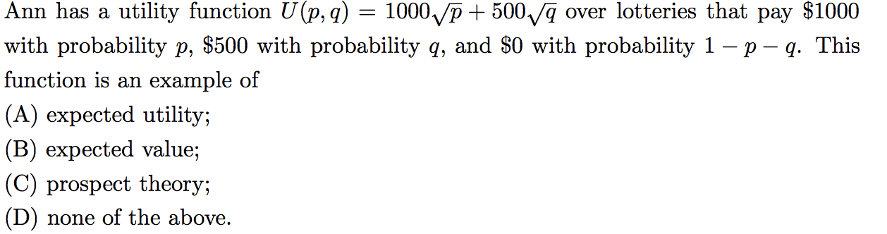 Solved Bob has a utility function U(x,y) -2-2 2-4 over | Chegg.com