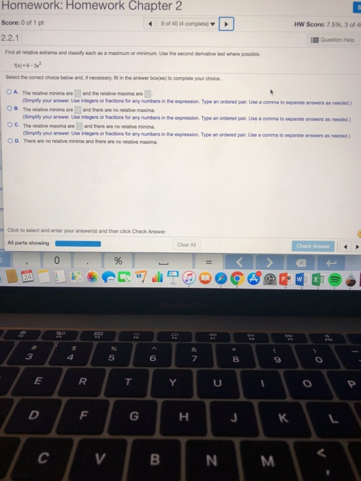 Solved Homework: Homework Chapter 2 Score: 0 of 1 pt 2.2.1 9 | Chegg.com