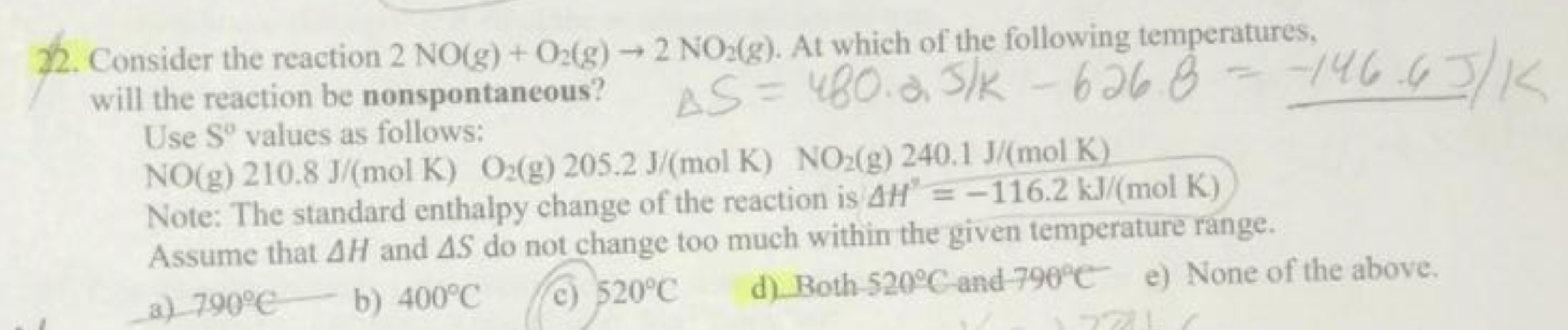 Solved 22 Consider The Reaction 2 No G O2 G 2 No2 G Chegg Solved 22 Consider The Reaction 2 No G O2 G 2 No2 G Chegg