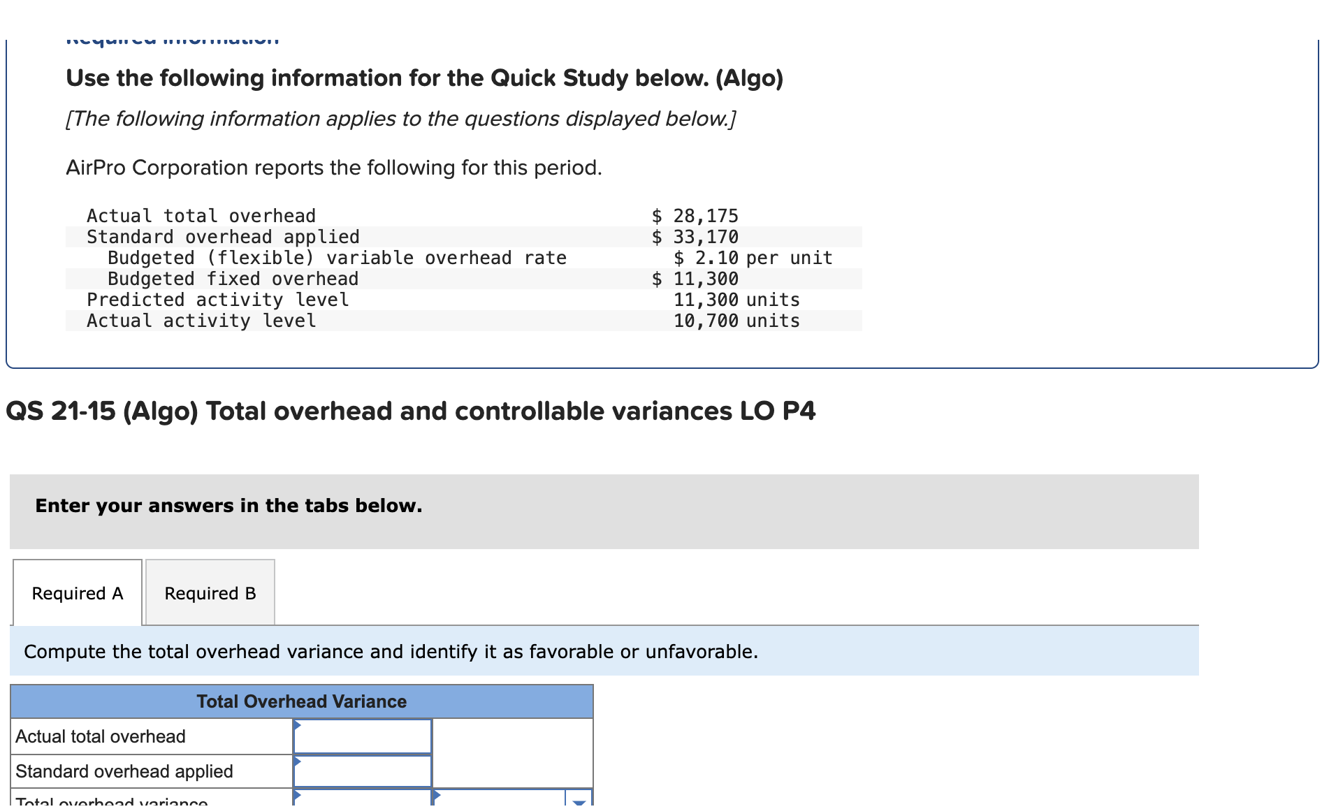 Solved Use the following information for the Quick Study | Chegg.com