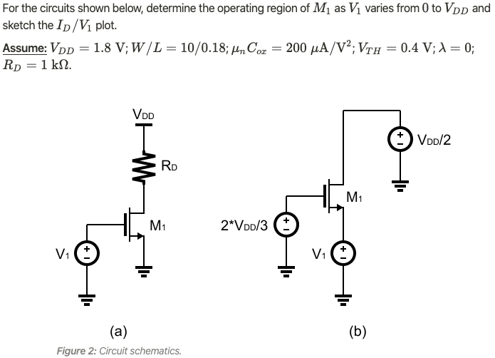 Solved For the circuits shown below, determine the operating | Chegg.com