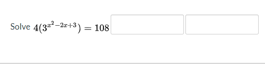 solve 3x 2 108