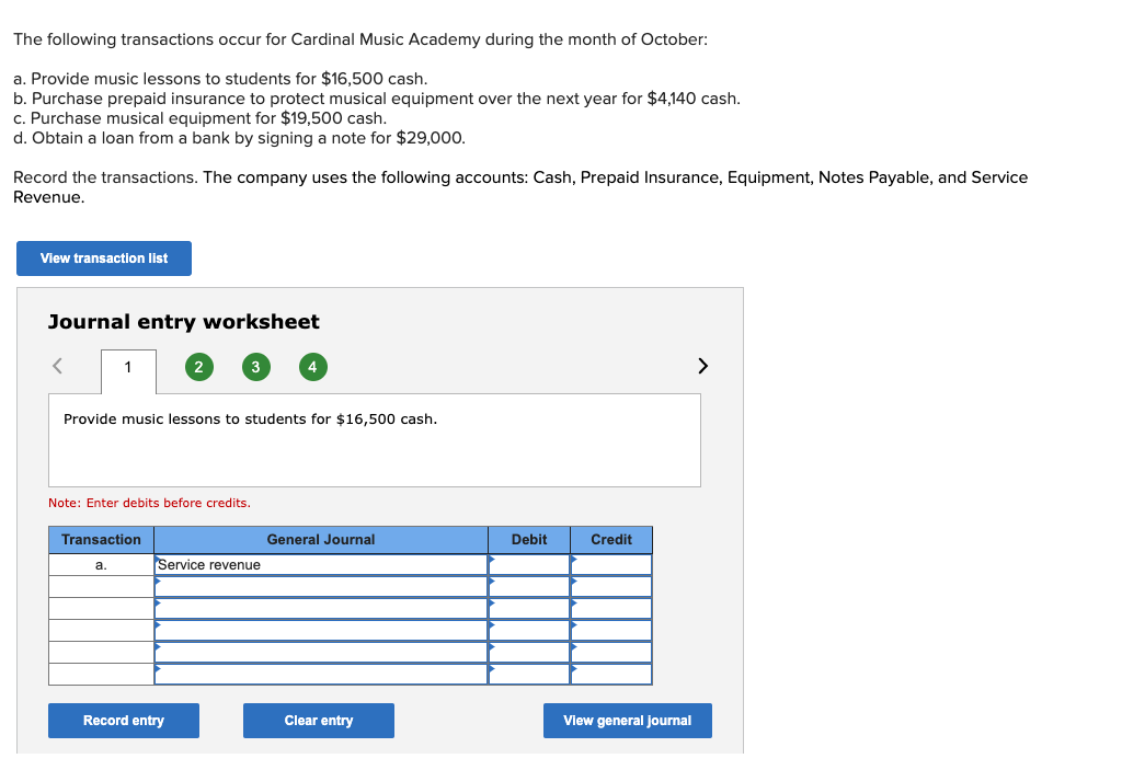 Solved The following transactions occur for Cardinal Music