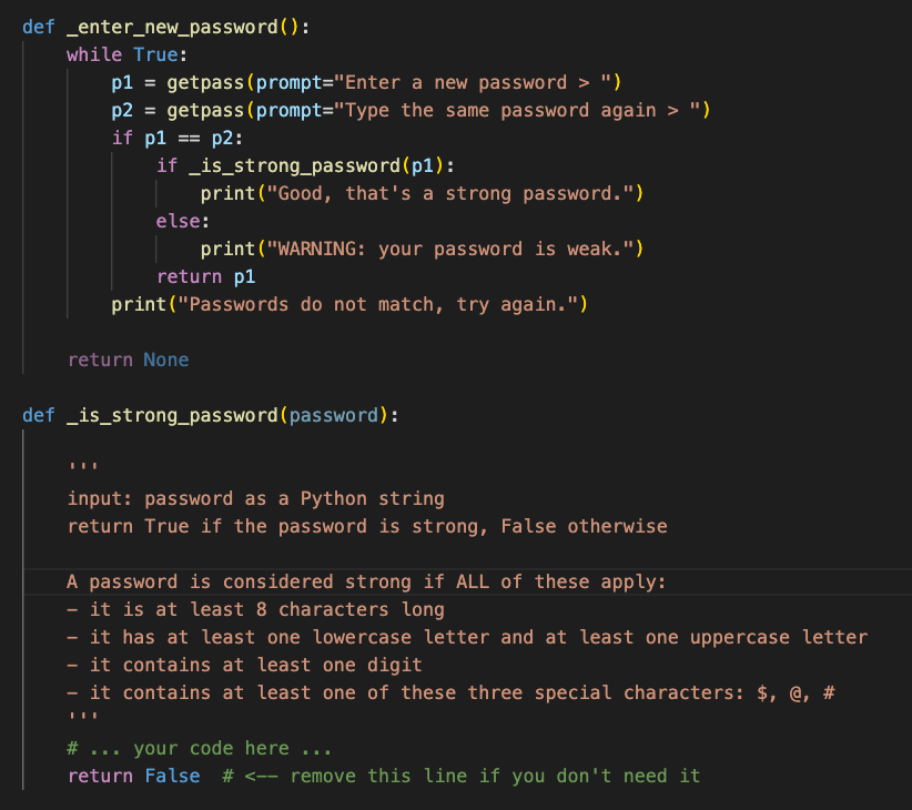 Solved Please code in python, to check pass word for the | Chegg.com