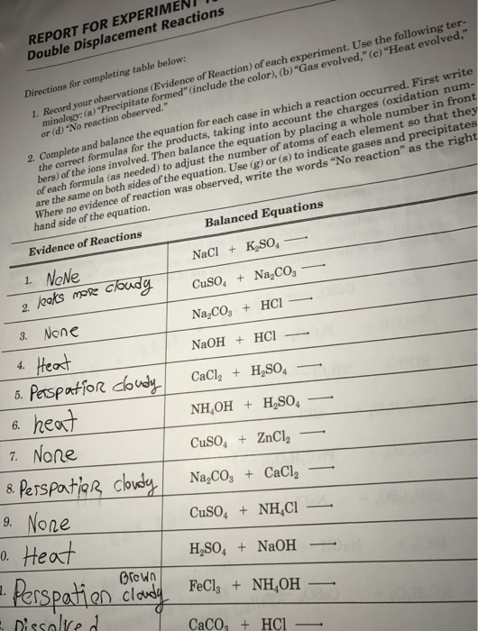 Solved REPORT FOR EXPERIMENT 10 (continued) NAME QUESTIONS | Chegg.com