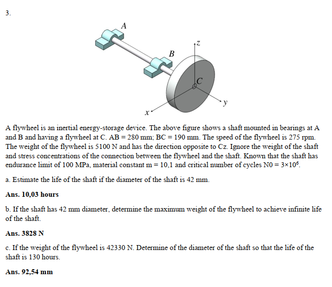 3. A N B у X A Flywheel Is An Inertial Energy-storage | Chegg.com
