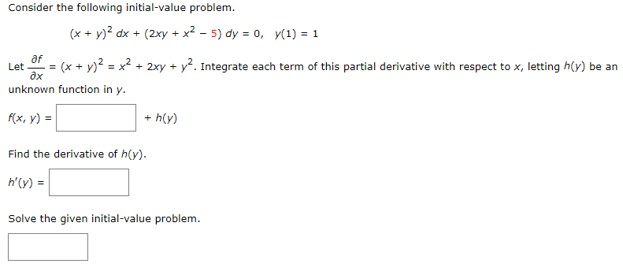 Solved Consider The Following Initial Value Problem X Chegg Com