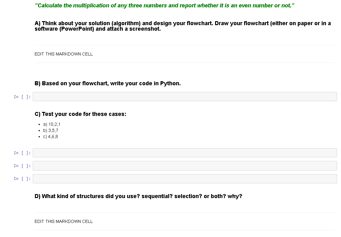 Solved "Calculate the multiplication of any three numbers | Chegg.com