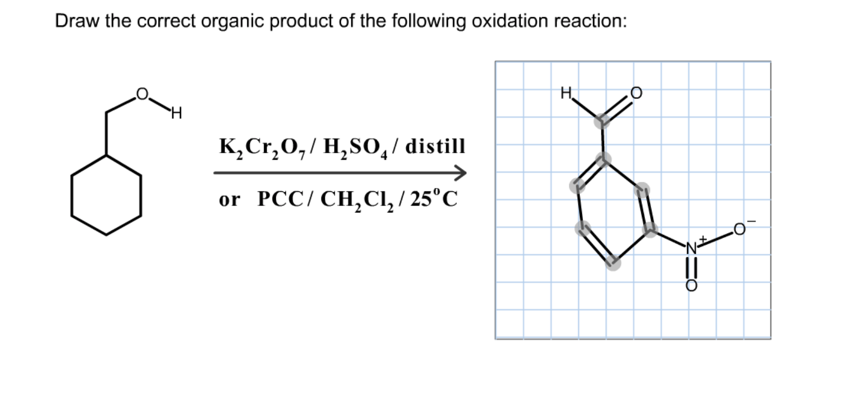 Solved Draw the correct organic product of the following
