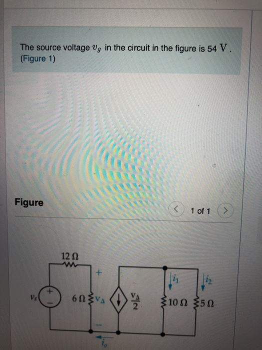 Solved The source voltage vg in the circuit in the figure is | Chegg.com