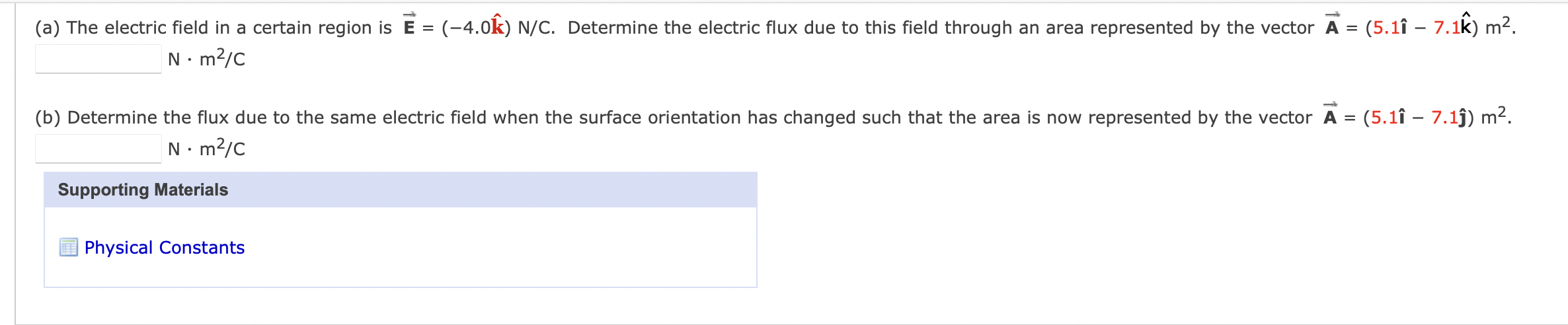 Solved = (a) The electric field in a certain region is Ē = | Chegg.com